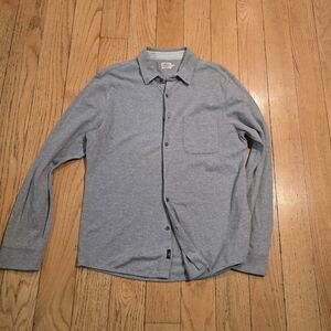 Faherty Brand Men's Coastline Knit Coastal Button Down Size L Gray